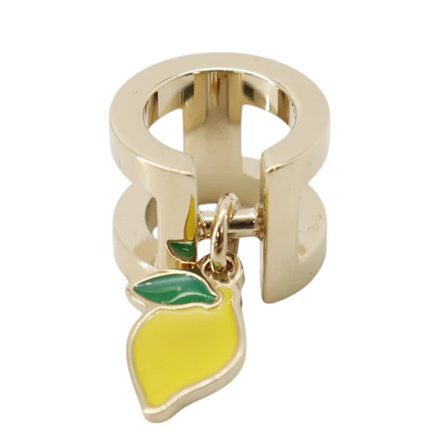 Hermès ScarfRing Twilly 《Mini・H Citron》 Yellow / GreenH604012S 01 Perma brass in Yellow from GALLERY RARE