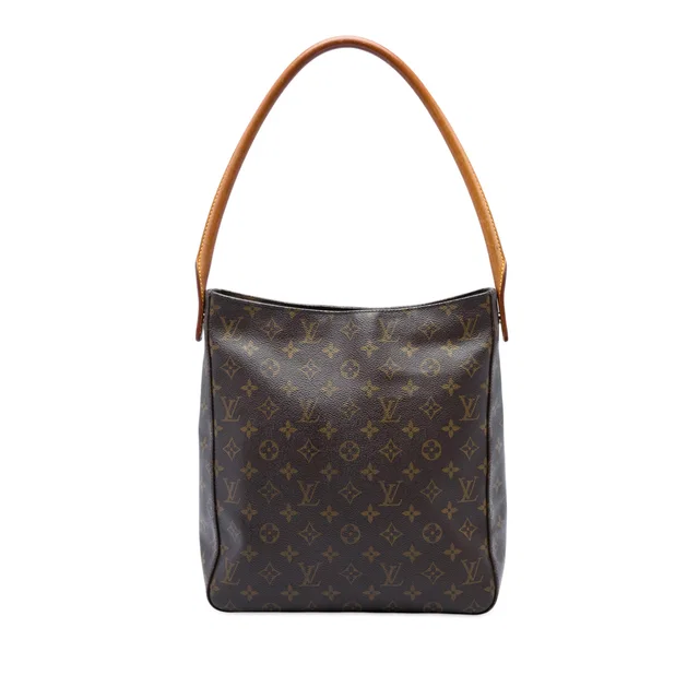 Brown Louis Vuitton Monogram Looping GM Shoulder Bag in Brown Coated canvas from Designer Revival