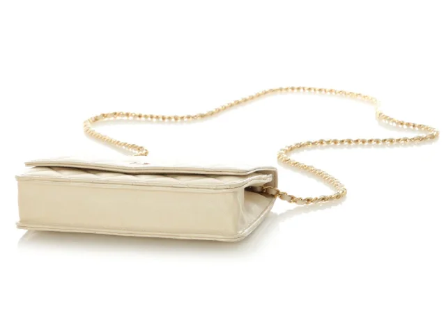 Chanel Beige Quilted Lambskin Wallet on Chain WOC in Beige Lambskin from Ann's Fabulous Finds, photo 7 of 10