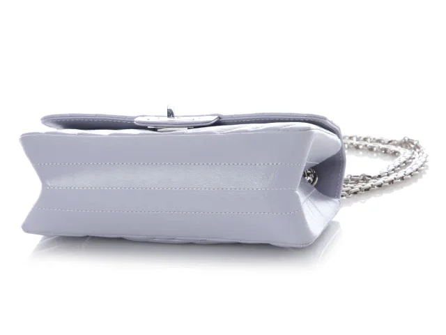 Chanel Mini Lilac Chevron-Quilted Aged Calfskin Reissue in Purple Calfskin from Ann's Fabulous Finds, photo 7 of 10
