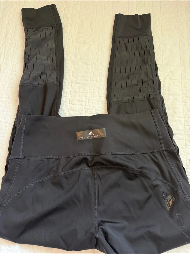 Stella McCartney Laser-Cut Athletic Leggings in black from Poshmark