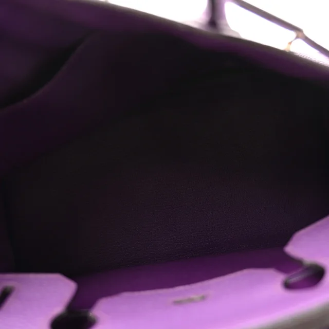 Hermès Taurillon Clemence Birkin 30 Ultraviolet in Clemence leather from FASHIONPHILE, photo 5 of 14