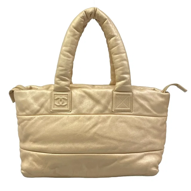 Chanel Shoulder Bag Coco Cocoon Beige Leather in Beige Leather from The Reluxe