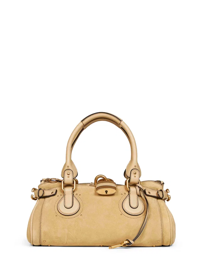 Chloé Paddington Top Handle Bag — Beige Calf Leather in Beige Calfskin from HEWI