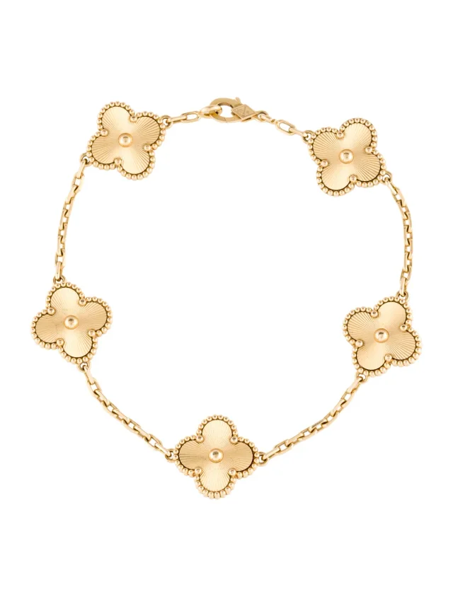 Van Cleef & Arpels Vintage Alhambra Bracelet, 5 Motifs, 7.25" in multicolor from The RealReal