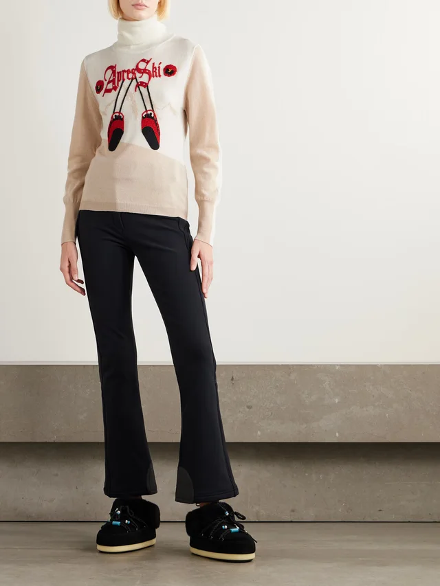 WE NORWEGIANS + Markarian Aprés Ski embroidered jacquard-knit wool and cashmere-blend turtleneck sweater in Beige, photo 2 of 2 from NET-A-PORTER (Canada)