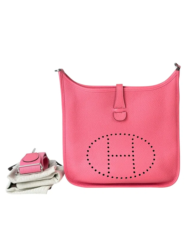 Hermès Evelyne 29cm in Pink Clemence in Pink Clemence leather from Luxury Promise