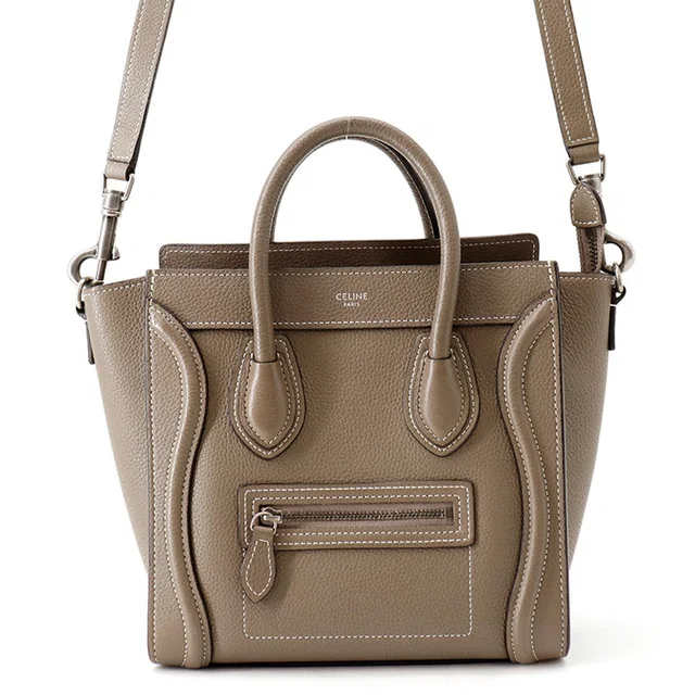 Celine Luggage Greige189243 Leather Size Nano in Leather from GALLERY RARE