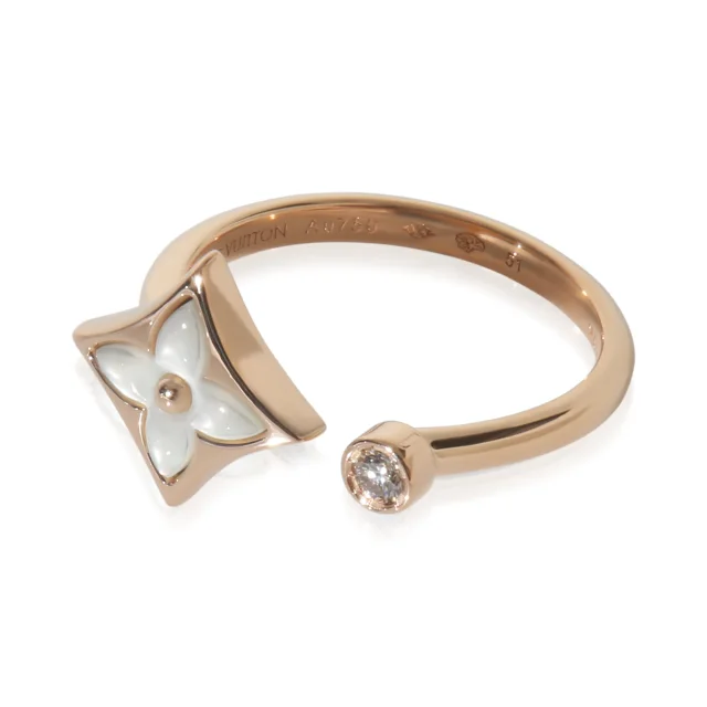 Louis Vuitton Rose Gold Mother Of Pearl And Diamond Blossom Ring 18k in Pink from HEWI, photo 4 of 5