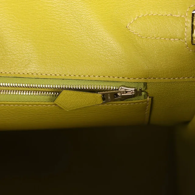 Hermès Birkin 35 Vert Anis Shiny Porosus Crocodile Palladium Hardware in Green Exotic from Madison Avenue Couture, photo 9 of 9