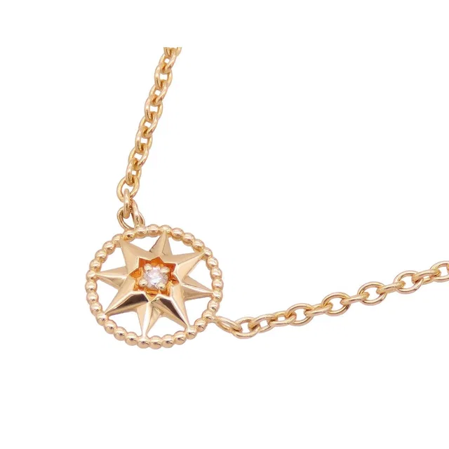 Dior Rose Des Vins Necklace Yellow Gold 18k Diamond in Pink from The Reluxe