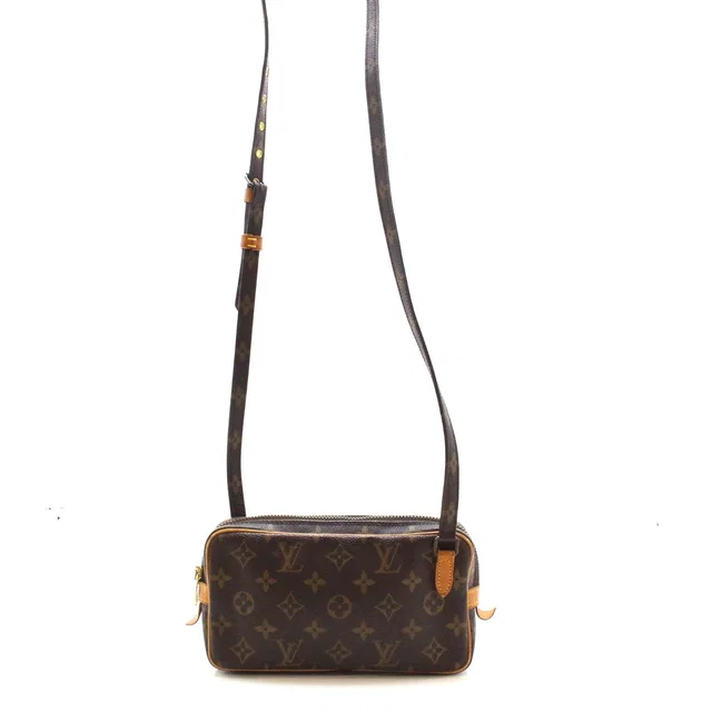 Louis Vuitton Pochette Marly Bandouliere Shoulder Bag Monogram in Coated canvas from The Reluxe