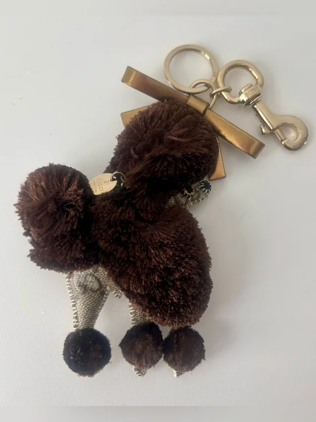 Gucci Gg Supreme Monogram Lulu French Poodle Key Ring/Bag Charm in brown|red Coated canvas from Poshmark