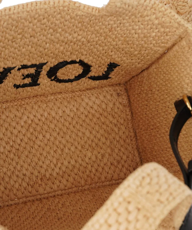 Loewe x Paula's Beige Ibiza Font Ruffla Tote Bag in Beige Raffia from Luxury Promise, photo 6 of 10