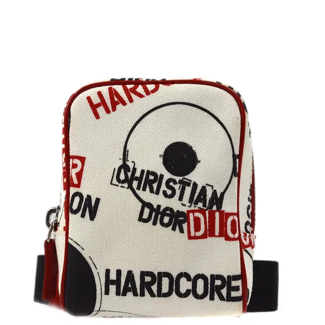 Dior 2004 White Hardcore Pouch in White Canvas from AMORE Vintage Tokyo