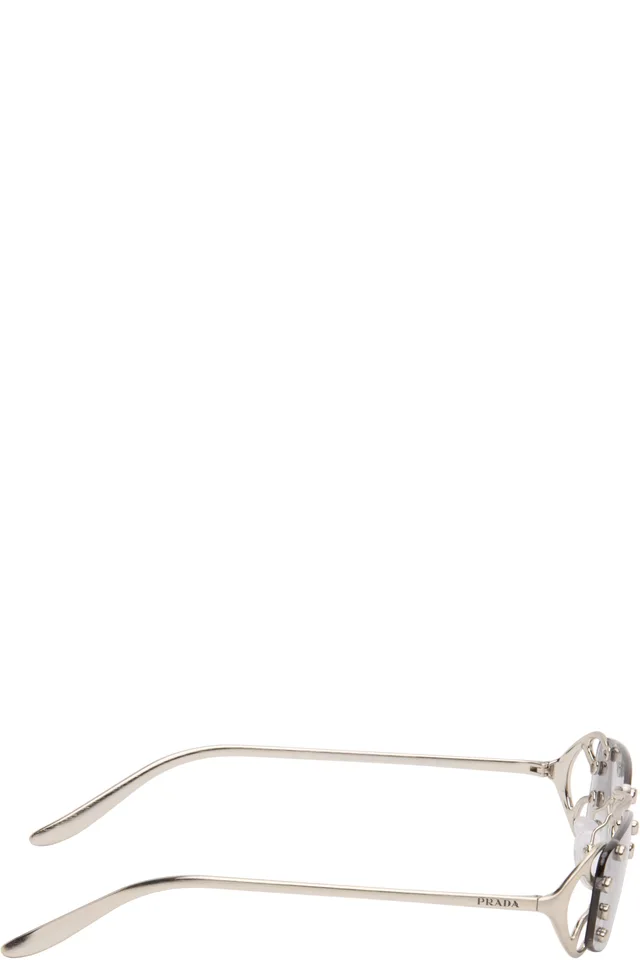 Prada Eyewear Silver PR C57S Sunglasses, photo 2 of 3 from SSENSE