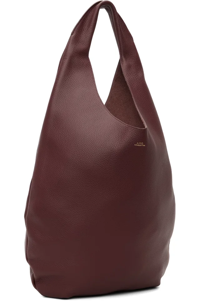 A.P.C. Burgundy 'Le Neige' Bag, photo 2 of 4 from SSENSE