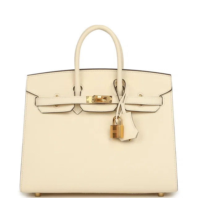 Hermès Birkin Sellier 25 Nata Epsom Gold Hardware in Epsom leather from Madison Avenue Couture