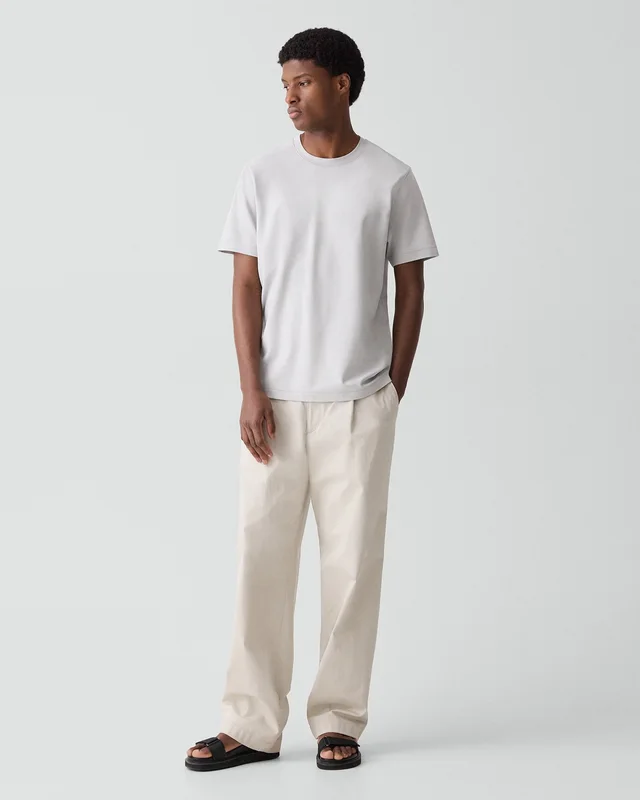 Theory Ryder Tee in Relay Jersey in VAPOR 64% Viscose, 30% Polyamide, 6% Elastane, photo 5 of 12 from Theory