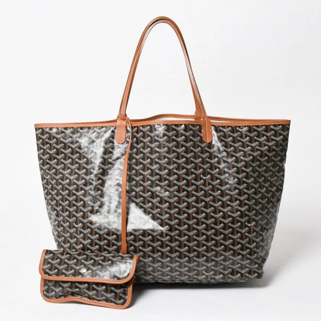 Goyard Saint Louis GM Brown Tote Bag in Brown Coated canvas from The Reluxe