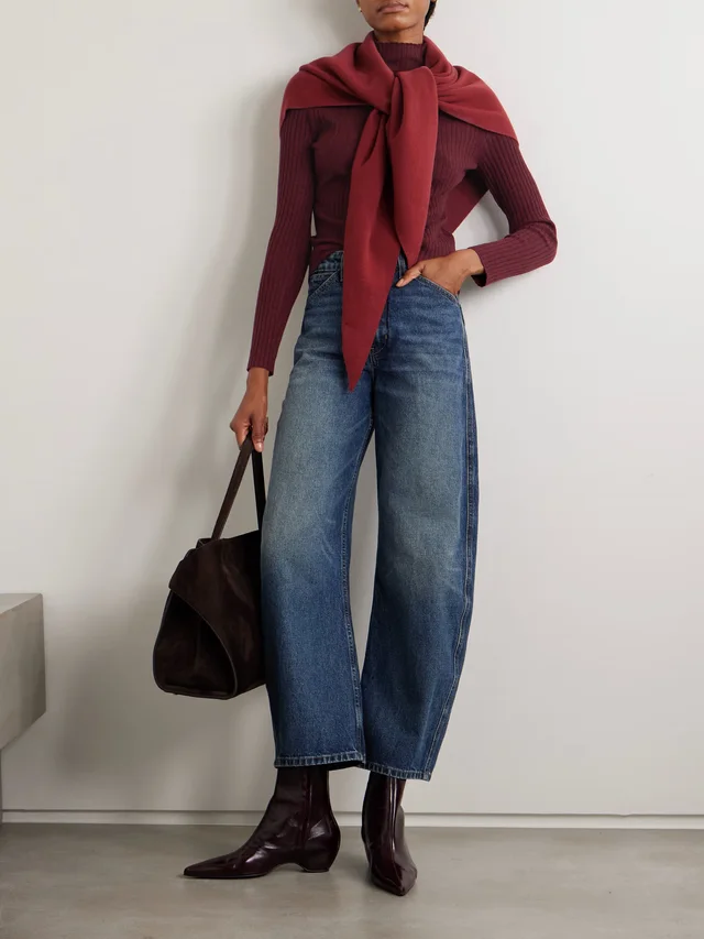 ARCH4 Ariana ribbed cashmere turtleneck sweater in Red, photo 2 of 2 from NET-A-PORTER (Canada)
