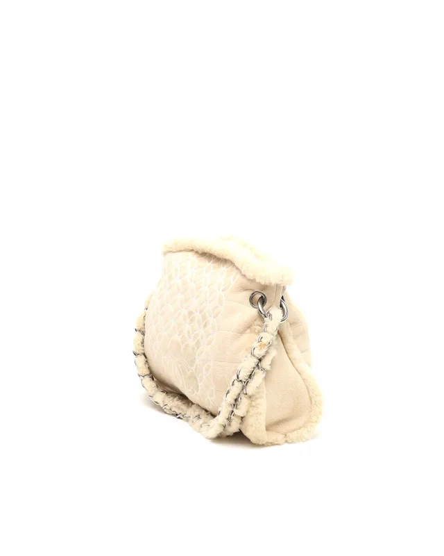 Chanel CC Mouton Shearling Bag in Suede from A Retro Tale, photo 2 of 12