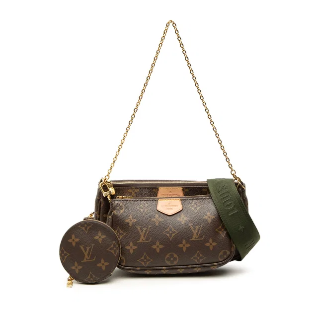 Brown Louis Vuitton Monogram Multi Pochette Accessoires Satchel in Brown Coated canvas from Designer Revival