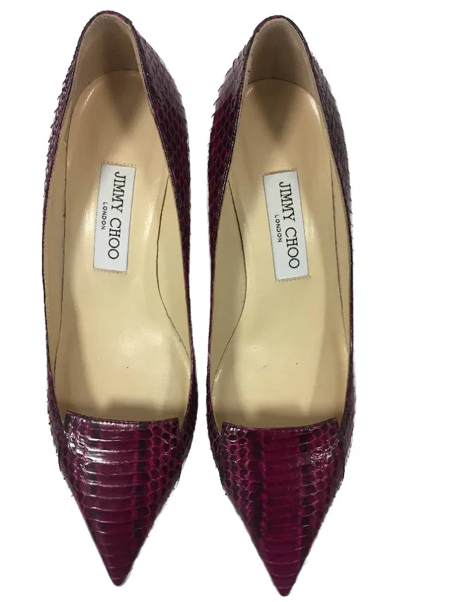 Jimmy Choo pink/purple kitten heels size 38 (5) in Purple Leather from Oxfam Online Shop