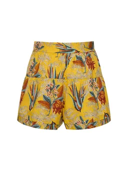 Ulla Johnson High-Waisted Shorts with Front Pleats in 100% Cotton, photo 5 of 5 from LUISAVIAROMA