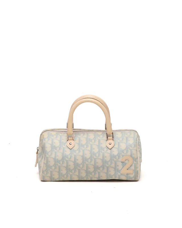 Dior Trotter Mini Boston Bag in Coated canvas from A Retro Tale