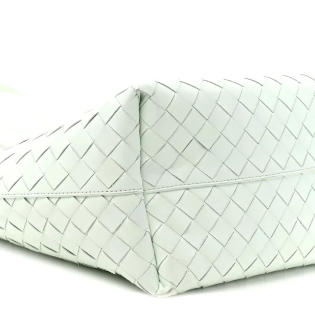 Bottega Veneta Intrecciato Small Tote Bag Glacier in Calfskin from FASHIONPHILE, photo 10 of 11