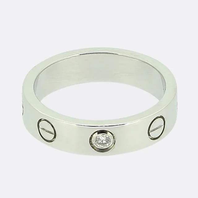 Cartier One Diamond LOVE Wedding Ring Size G 1/2 (46) from The Vintage Jeweller