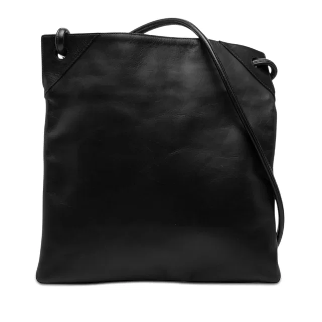 Black Bottega Veneta Calfskin Crossbody in Black Calfskin from Designer Revival