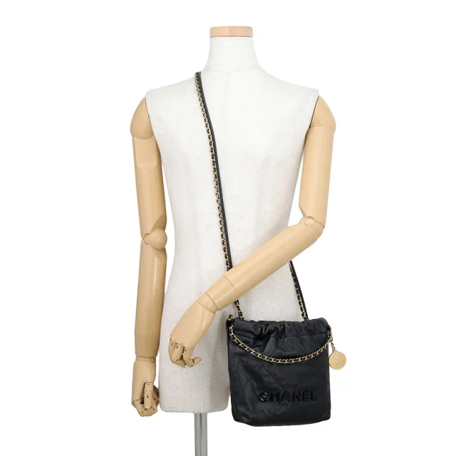 Chanel CHANEL22 ChainShoulder Bag BlackAS3980 Caviar Leather Size Mini in Caviar leather from GALLERY RARE, photo 5 of 8