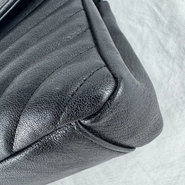 Saint Laurent College Medium Bag in Calfskin leather, Crinkled, Metal from Reowned, photo 9 of 12