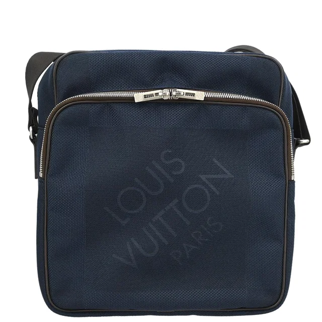 Louis Vuitton Navy Damier Geant Pilot Shoulder Bag N41159 in Navy Canvas from AMORE Vintage Tokyo