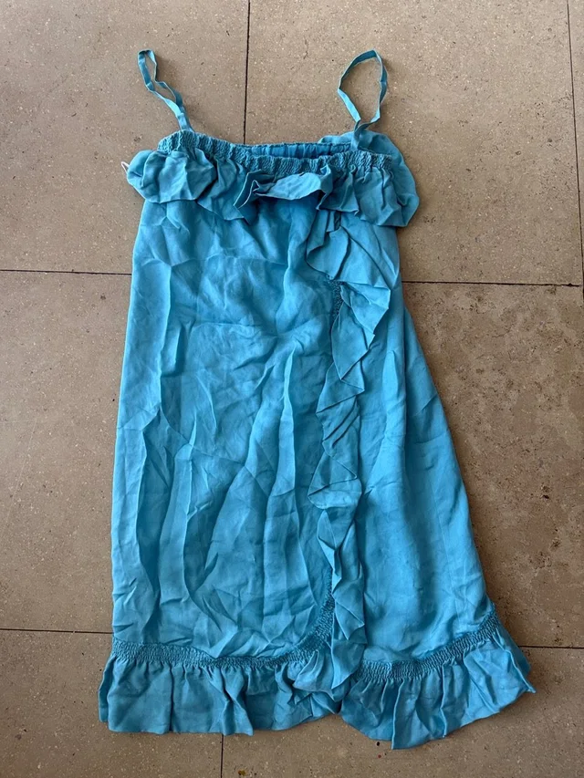 REDValentino Turquoise Blue Ruffle Midi Dress in blue from Poshmark