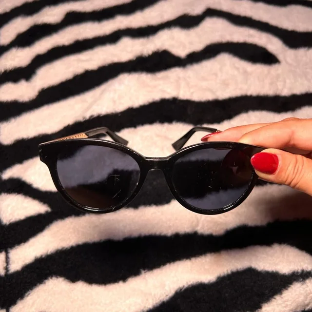 Dior Women's Black And Gold Sunglasses in black|gold from Poshmark