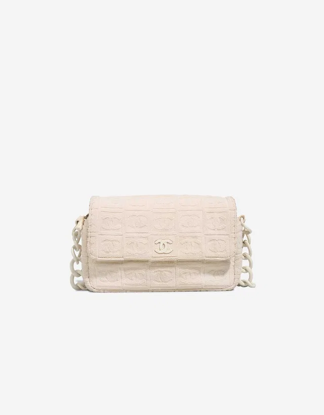 Chanel Shoulder Bag Frottee Écru in White from SACLÀB