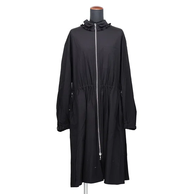 Hermès Long flared elastic dress Size 42 Black Cotton100% in Black from GALLERY RARE
