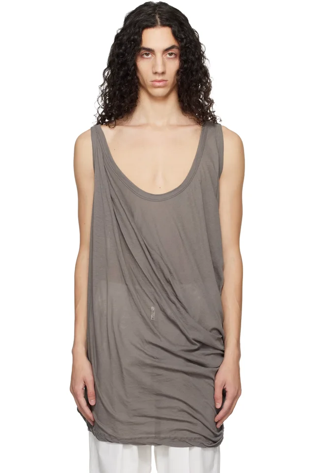 Rick Owens Beige Temple Pony Tank Top, image 1 of 1 from SSENSE