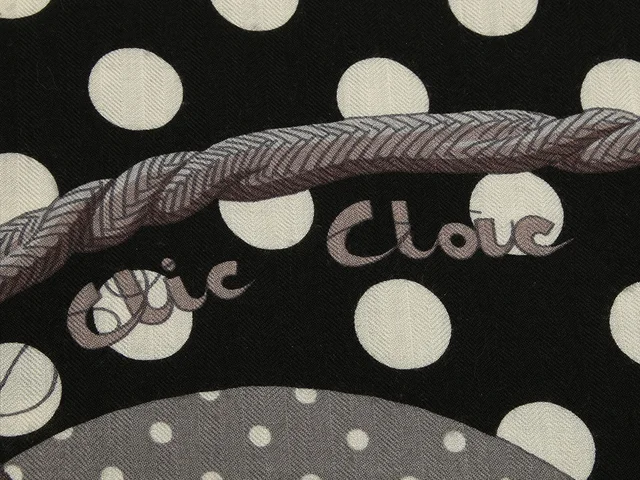 Hermès Clic-Clac à Pois Shawl Cashmere Silk Shawl 140cm in Silk from Ann's Fabulous Finds, photo 2 of 6