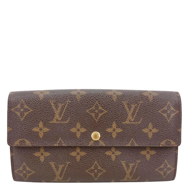 Louis Vuitton Sarah Vintage Monogram Canvas Wallet Brown in Brown Coated canvas from Dallas Designer Handbags