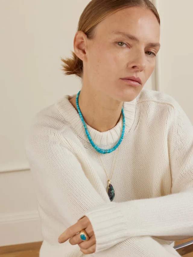 JACQUIE AICHE 14-karat gold, opal and diamond pendant, photo 2 of 2 from NET-A-PORTER (Canada)