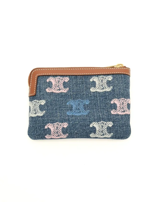 Celine Triomphe Coin Purse in Denim from A Retro Tale, photo 2 of 3