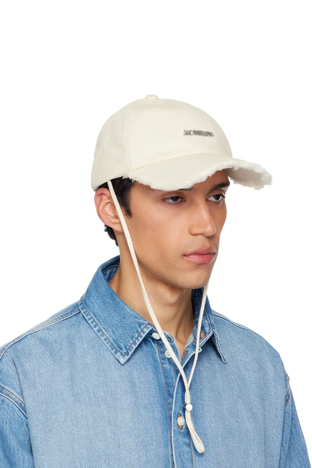 JACQUEMUS Off-White 'The Artichaut' Denim Cap, photo 2 of 3 from SSENSE