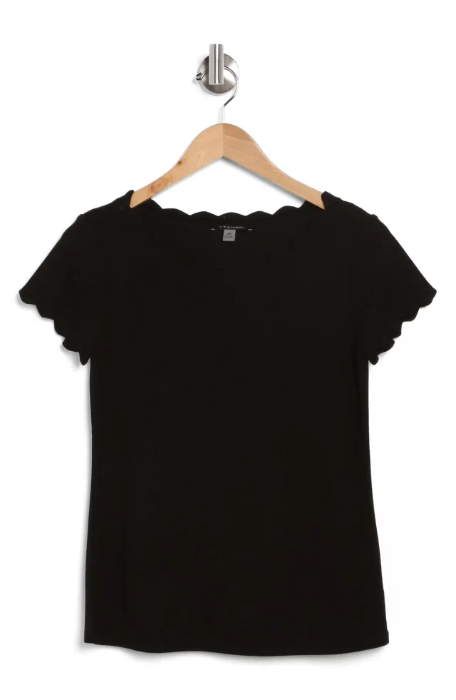 T Tahari Scalloped Knit T-Shirt, photo 3 of 3 from Nordstrom Rack