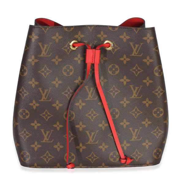 Louis Vuitton Coquelicot Monogram Canvas Neonoe Mm Brown Coated Handbag in Brown Coated canvas from HEWI