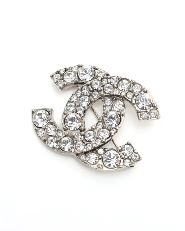 Chanel Coco Mark Rhinestone Brooch from A Retro Tale, photo 2 of 3