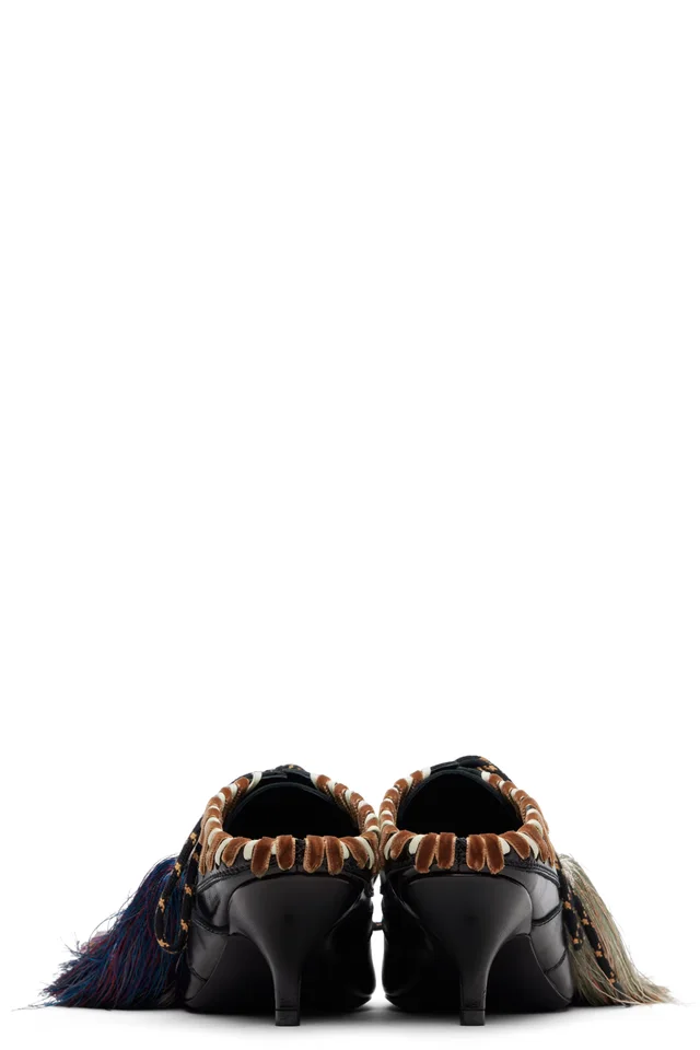 Dries Van Noten Brown Heeled Sneaker Mules, photo 2 of 6 from SSENSE